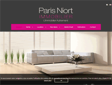 Tablet Screenshot of parisniort-immobilier.com